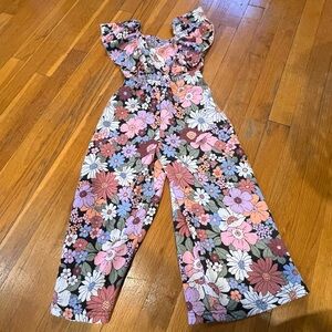 Cotton On Kids Floral Ruffle Jumpsuit Size 4 NWOT